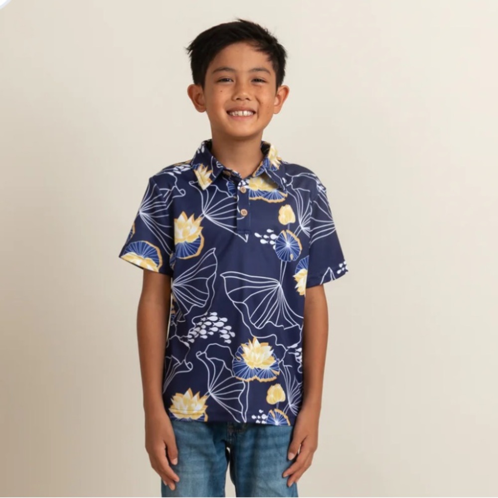 Youth Fighting Eel x Punahou Zakai Dry Fit Polo